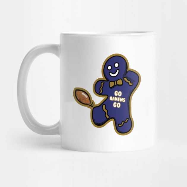 Baltimore Ravens Gingerbread Man by Rad Love